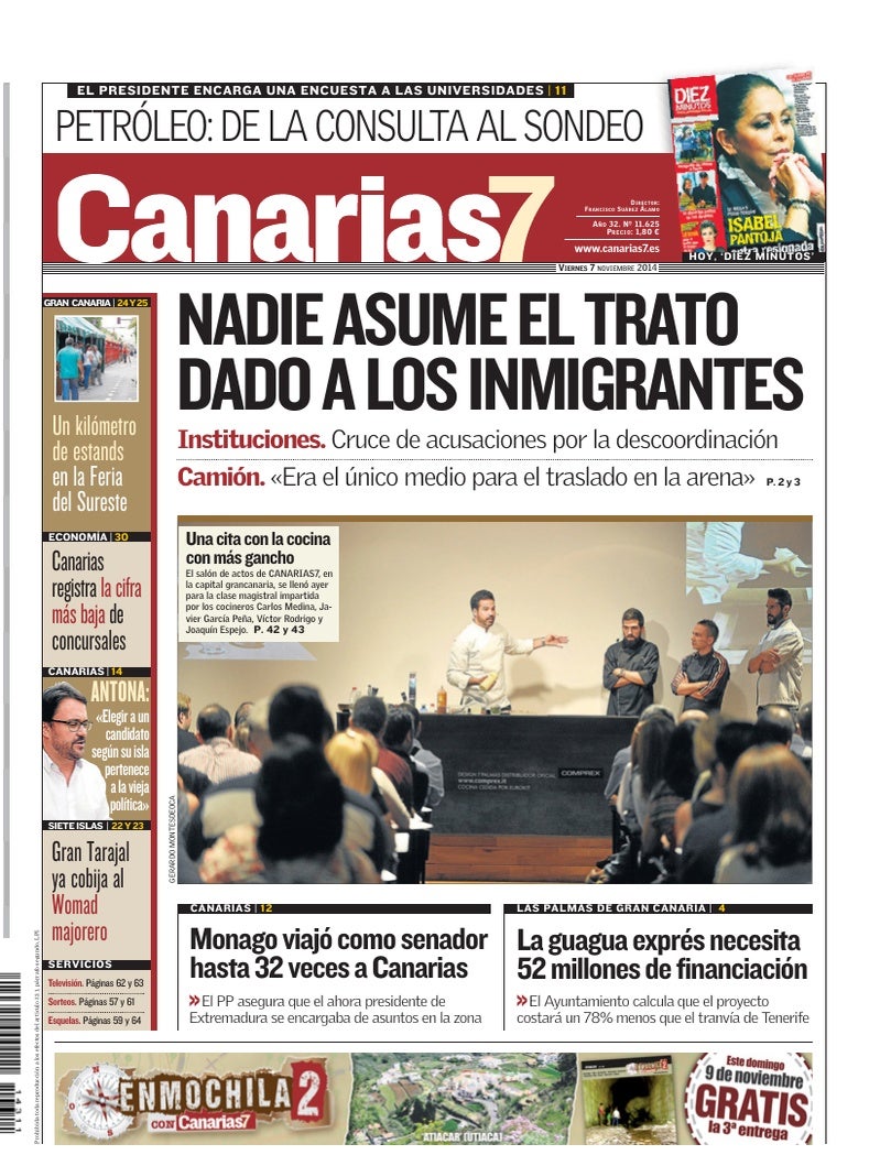 Portada Canarias7 07-11-2014