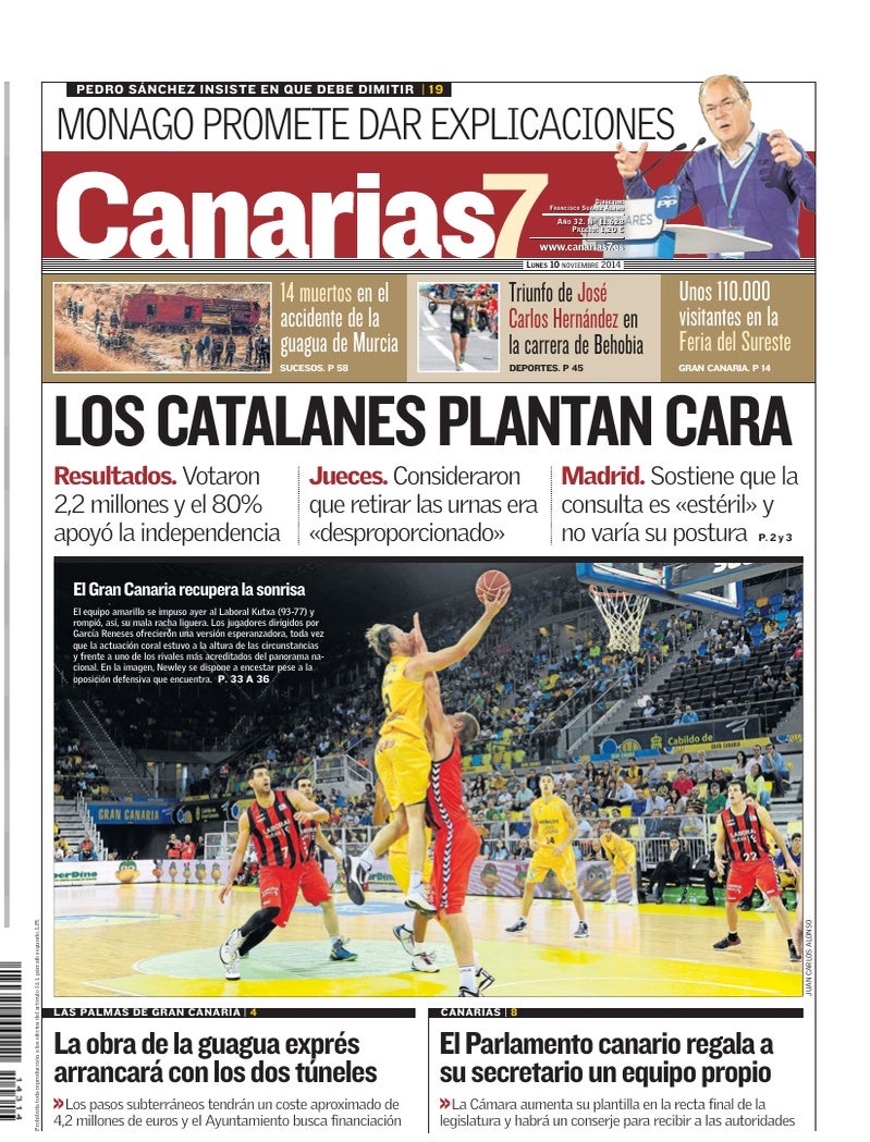 Portada Canarias7 10-11-2014