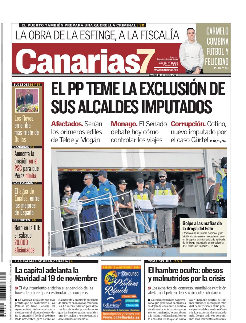 Portada Canarias7 11-11-2014