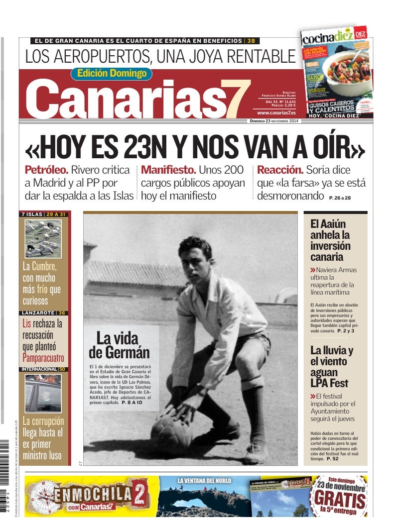 Portada Canarias7 23-11-2014