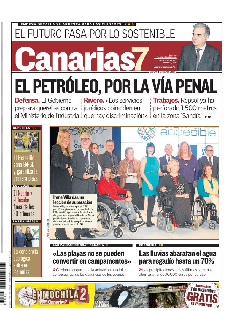 Portada Canarias7 04-12-2014