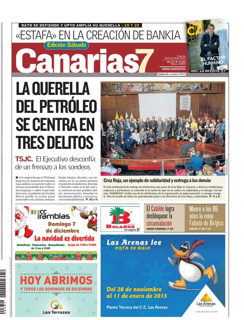 Portada Canarias7 06-12-2014