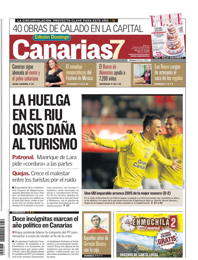 Portada Canarias7 04-01-2015