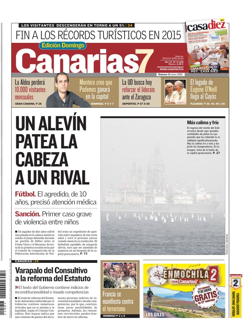 Portada Canarias7 11-01-2015