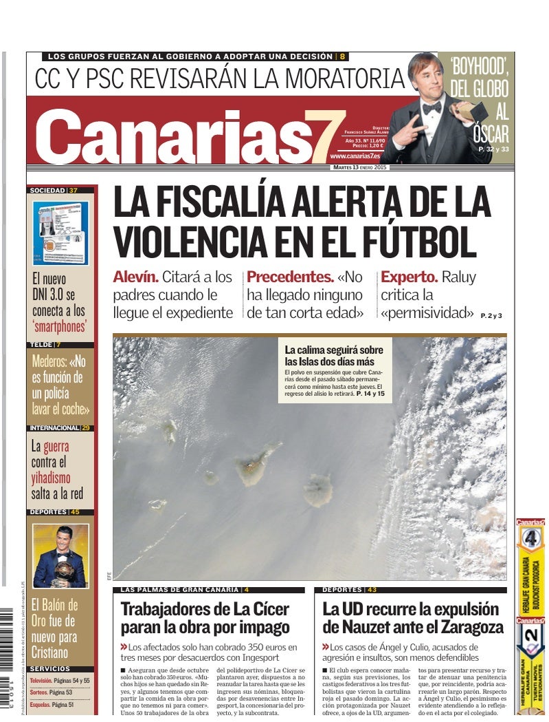 Portada Canarias7 13-01-2015