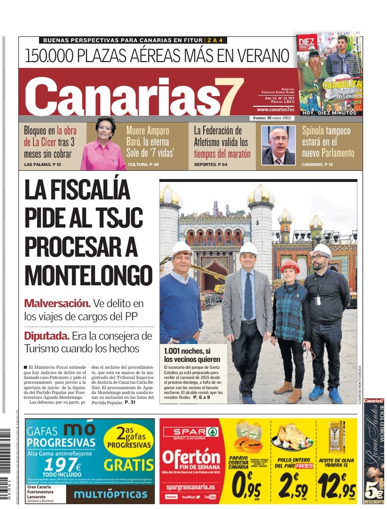 Portada Canarias7 30-01-2015