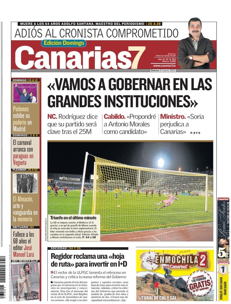 Portada Canarias7 01-02-2015