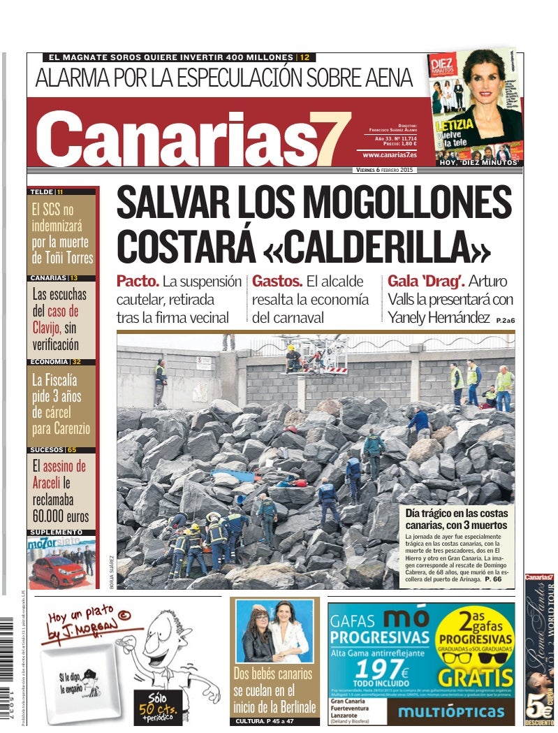 Portada Canarias7 06-02-2015