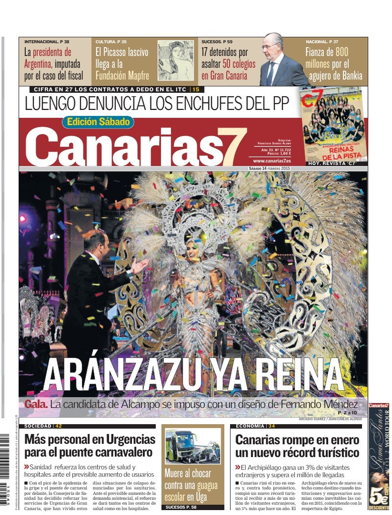 Portada Canarias7 14-02-2015