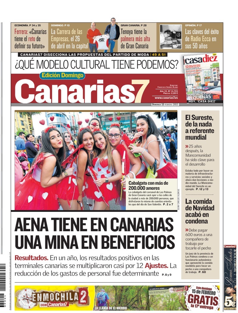 Portada Canarias7 15-02-2015
