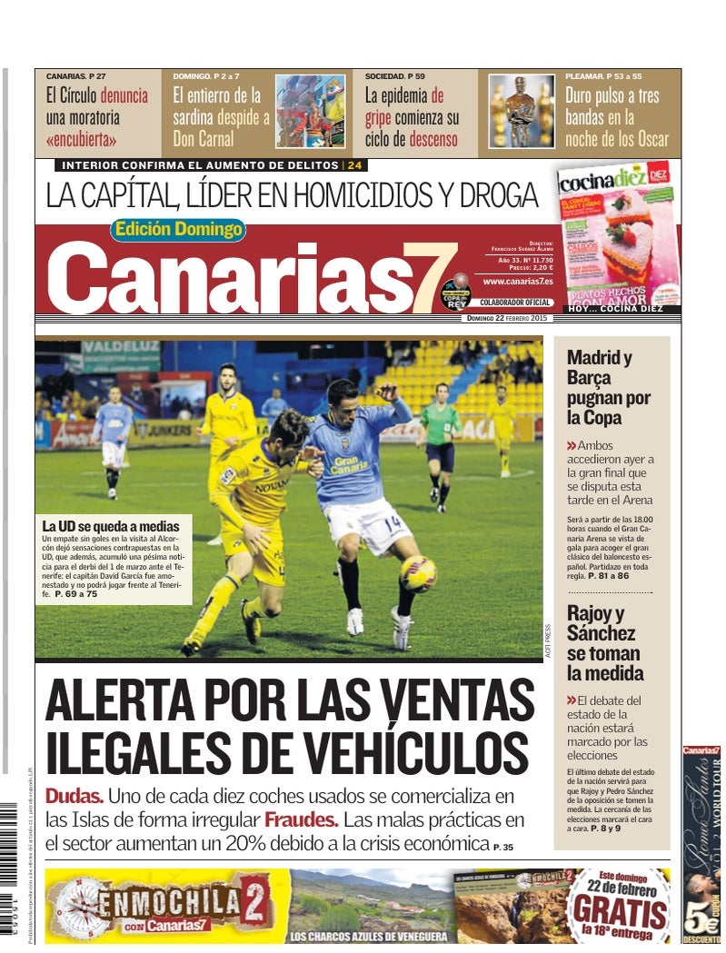 Portada Canarias7 22-02-2015