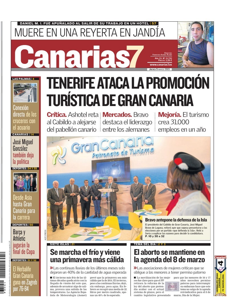 Portada Canarias7 05-03-2015