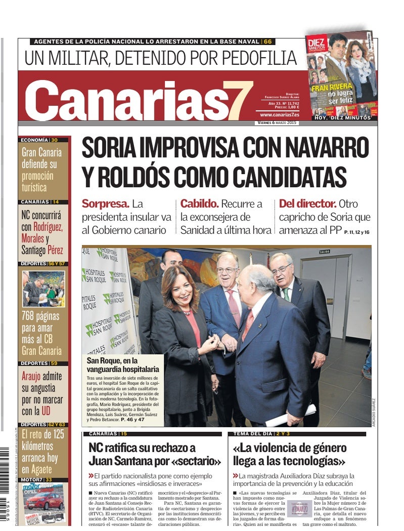 Portada Canarias7 06-03-2015