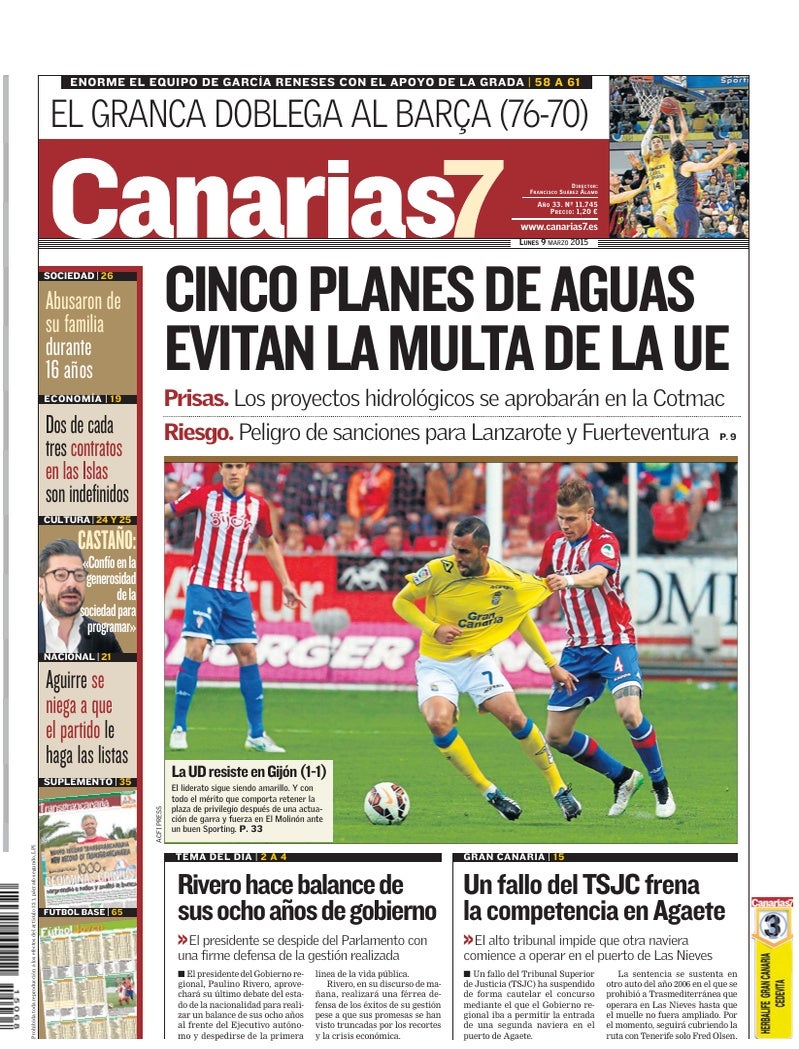 Portada Canarias7 09-03-2015