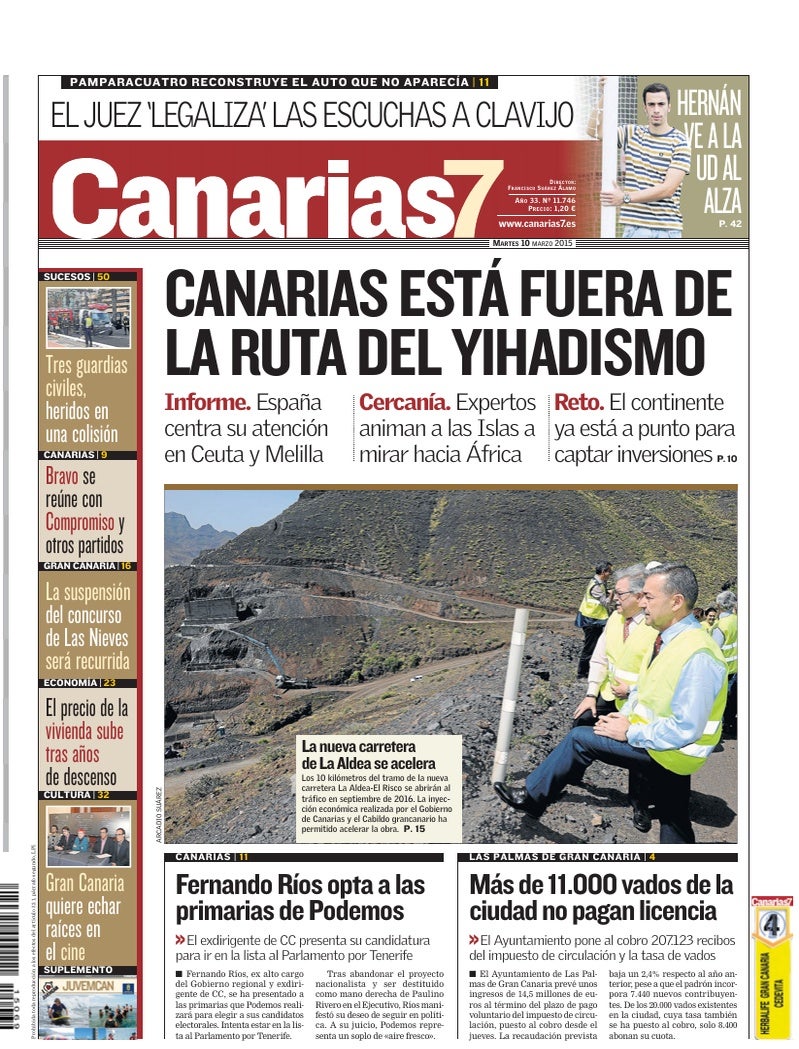 Portada Canarias7 10-03-2015