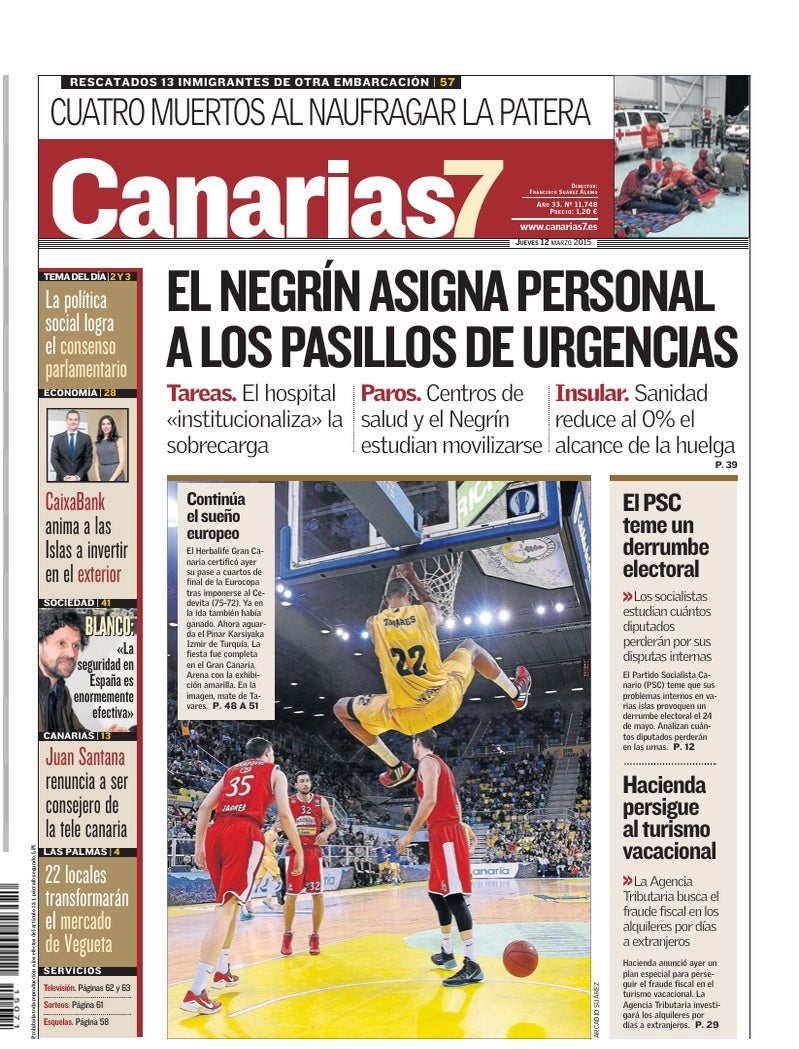Portada Canarias7 12-03-2015