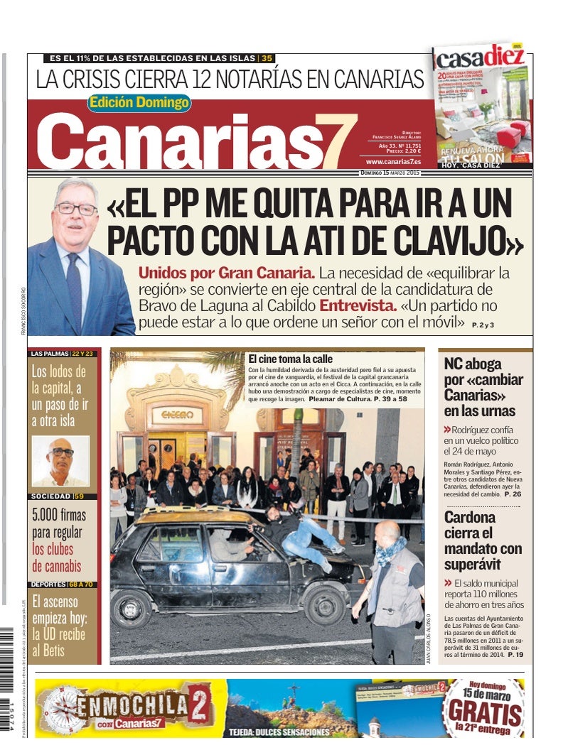 Portada Canarias7 15-03-2015