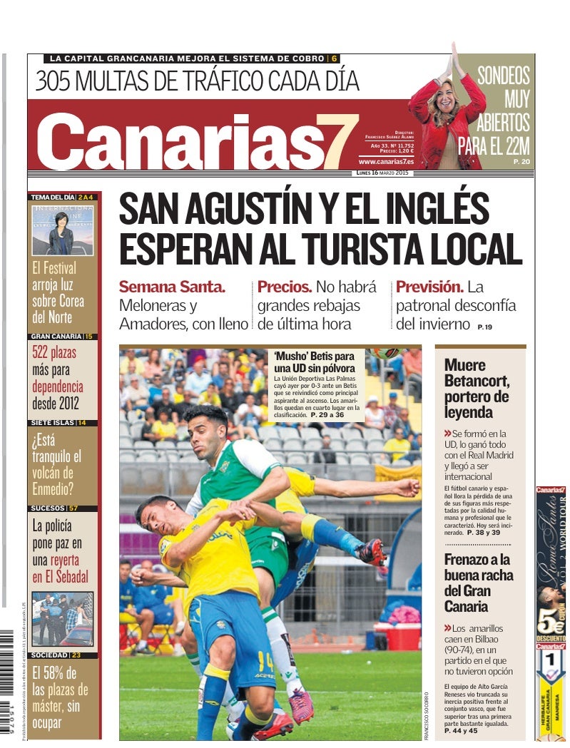 Portada Canarias7 16-03-2015
