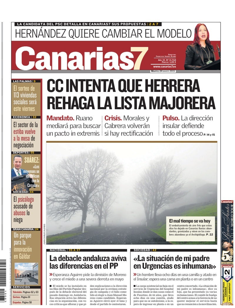 Portada Canarias7 24-03-2015