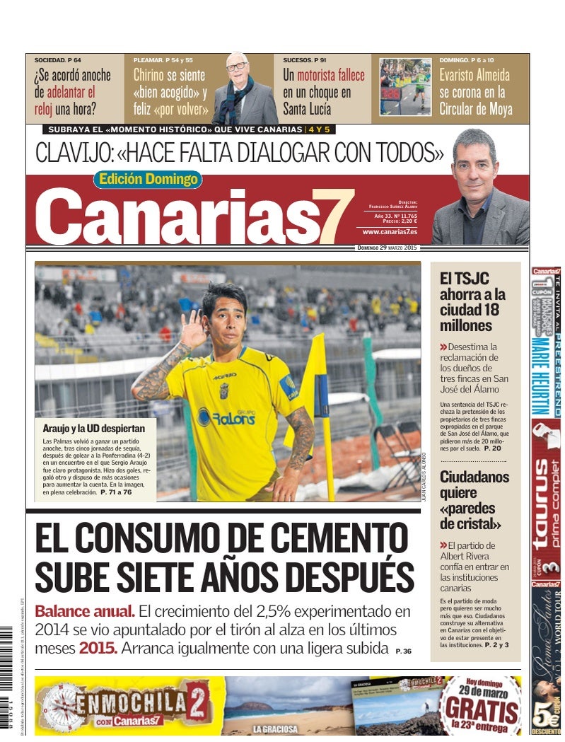 Portada Canarias7 29-03-2015