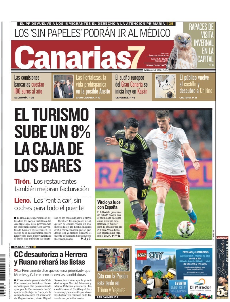 Portada Canarias7 01-04-2015