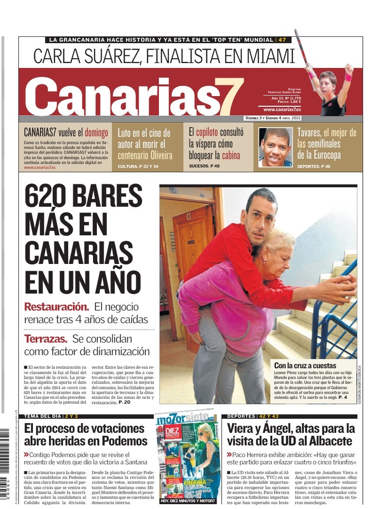 Portada Canarias7 03-04-2015