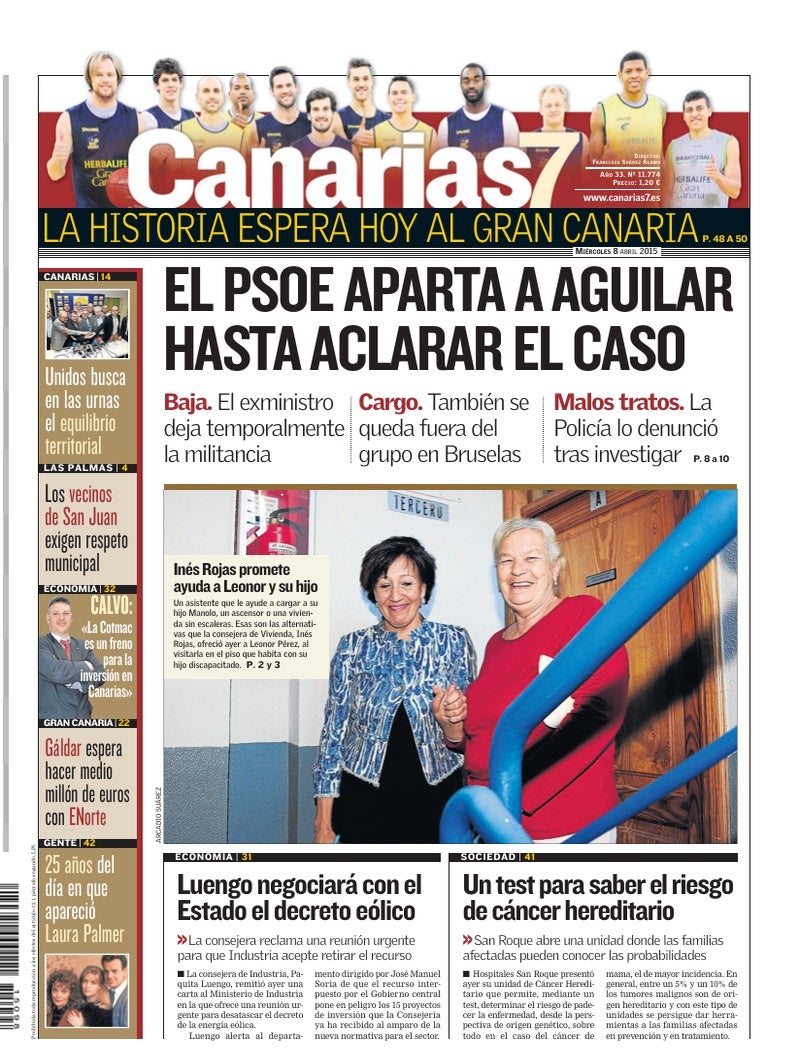 Portada Canarias7 08-04-2015