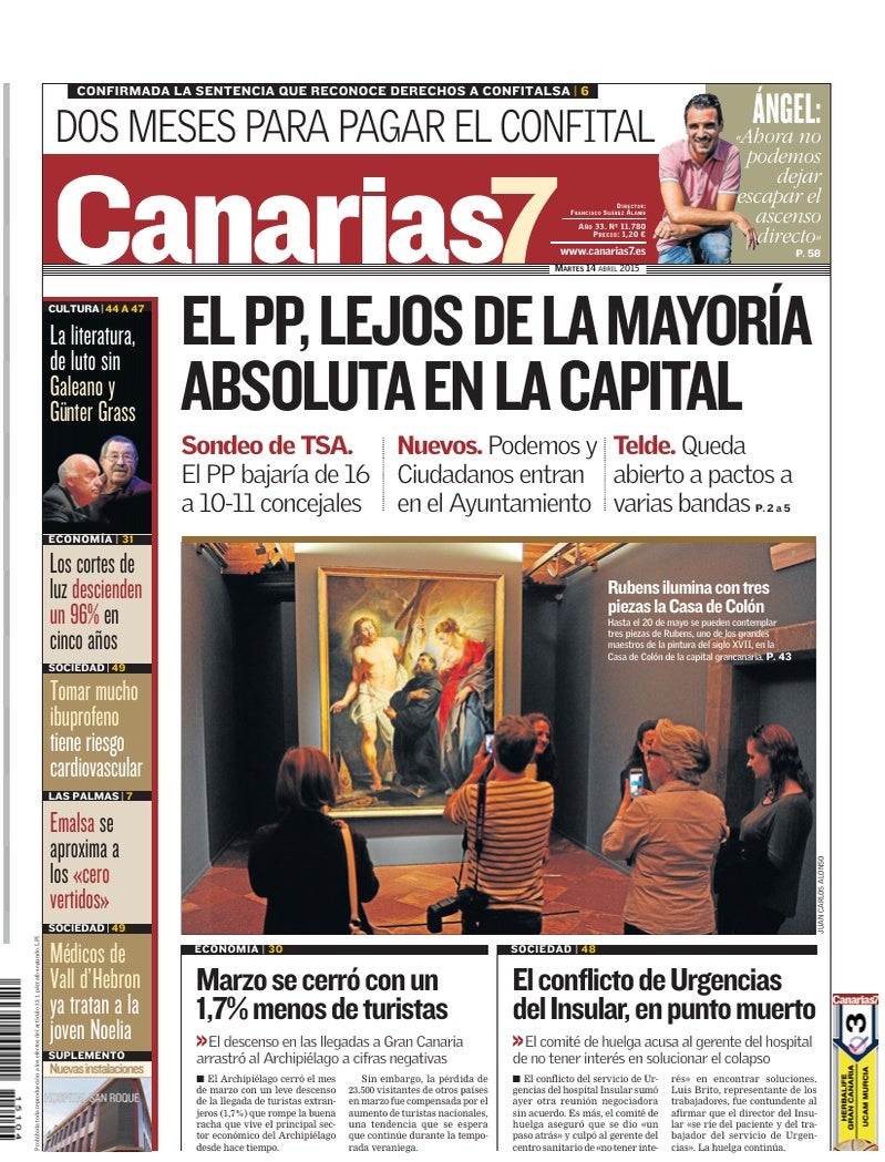 Portada Canarias7 14-04-2015