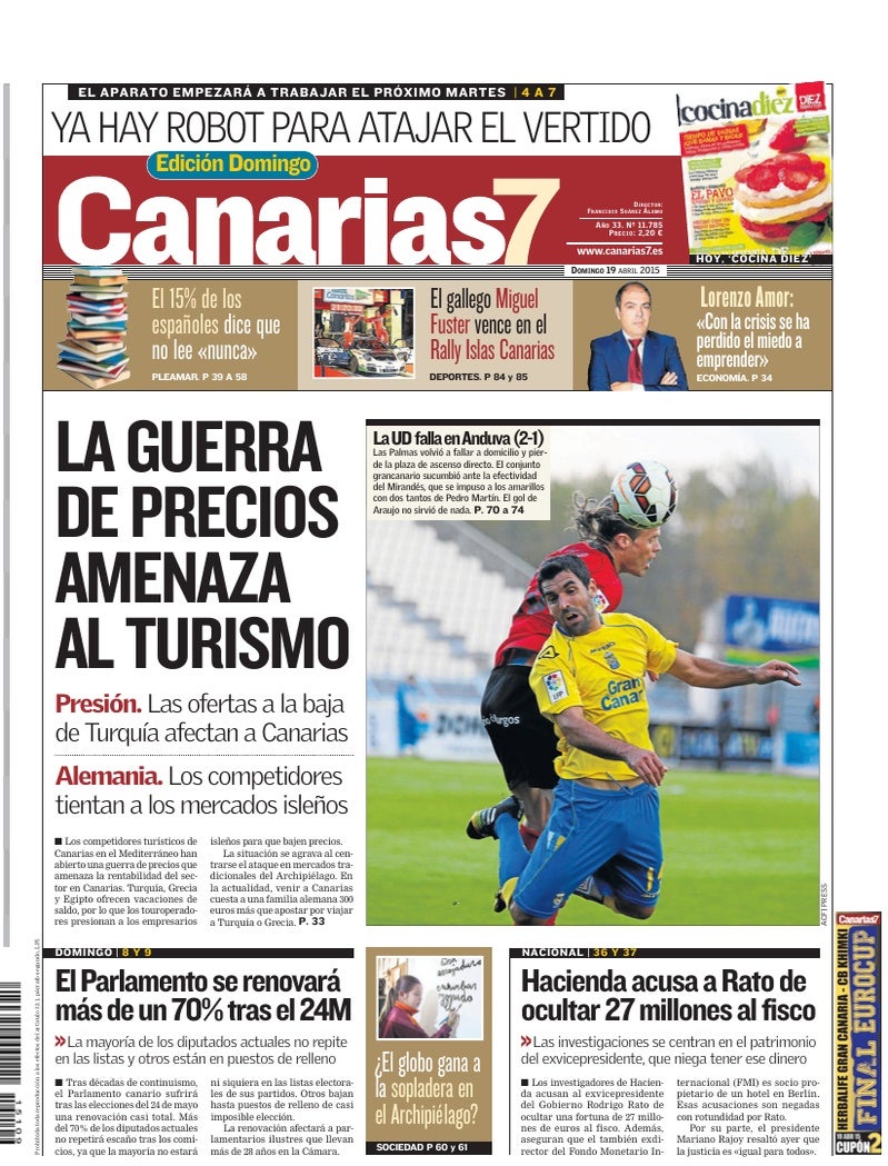 Portada Canarias7 19-04-2015