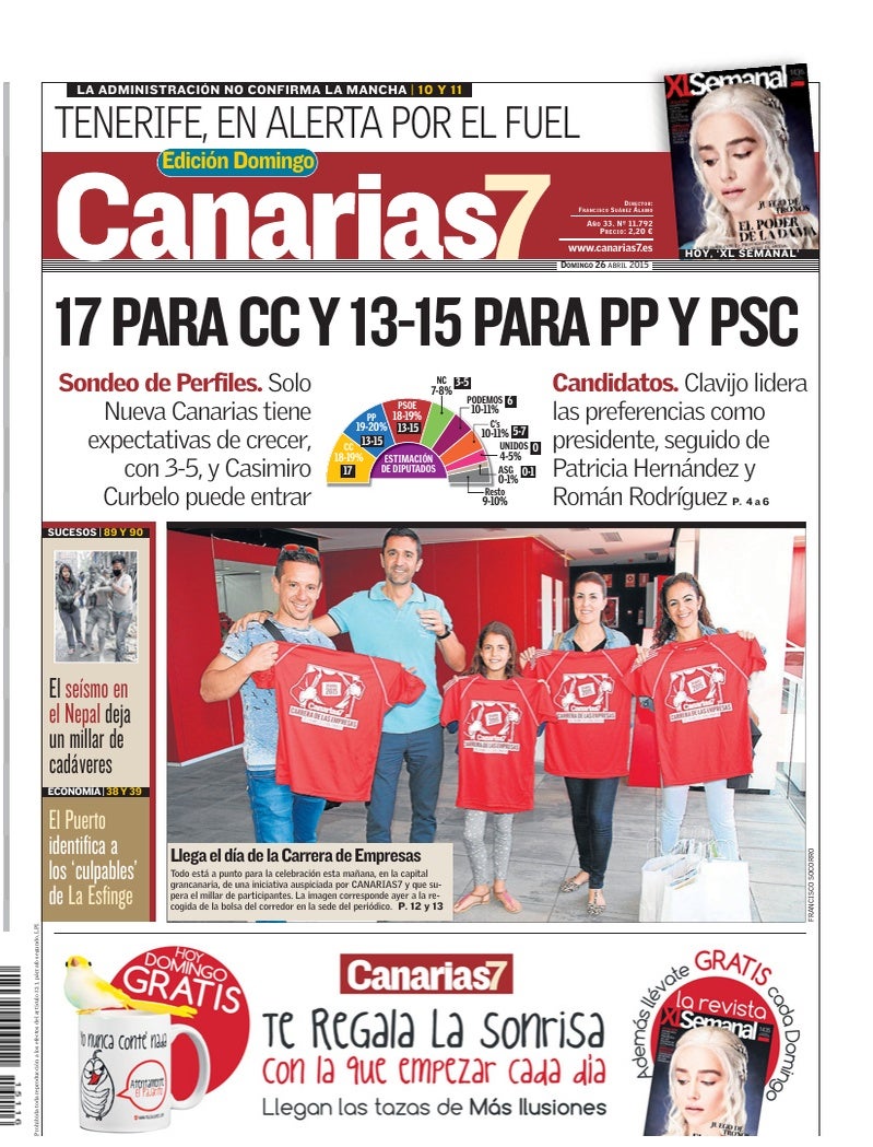 Portada Canarias7 26-04-2015
