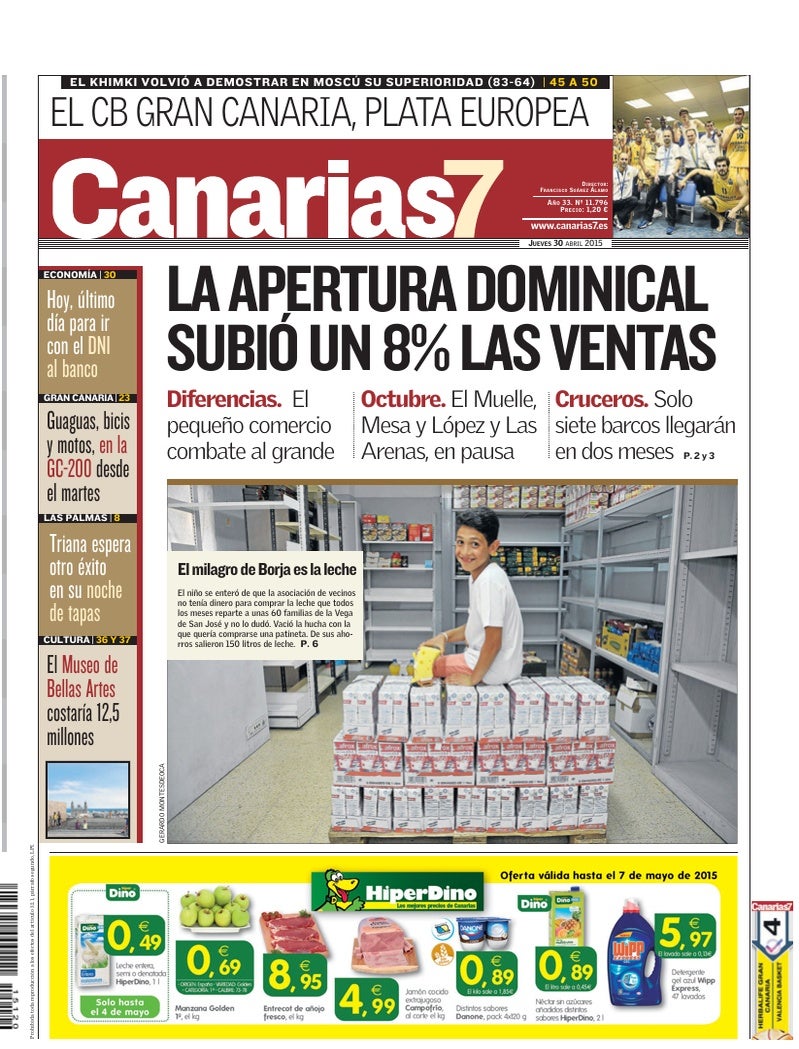 Portada Canarias7 30-04-2015