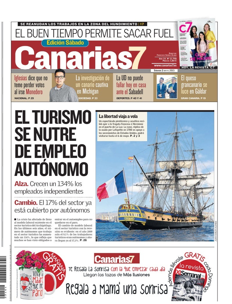 Portada Canarias7 02-05-2015