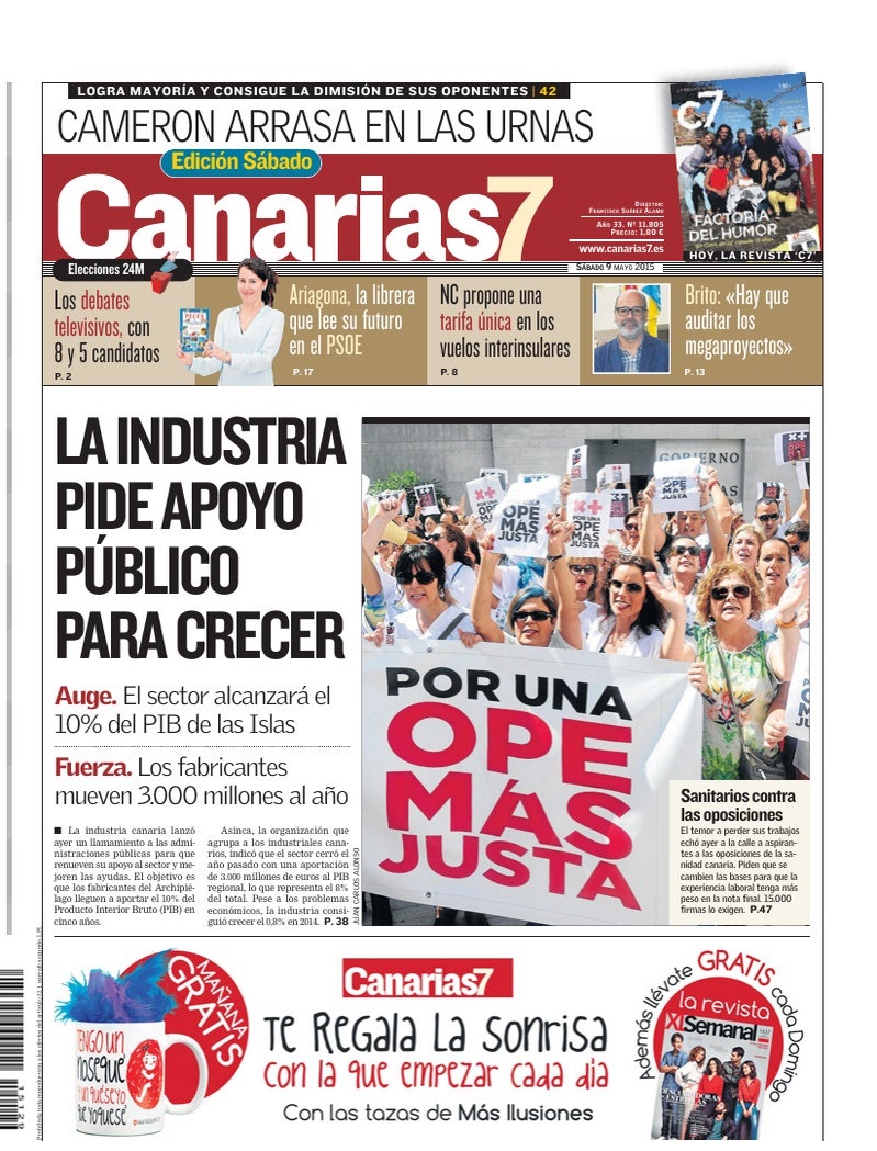 Portada Canarias7 09-05-2015