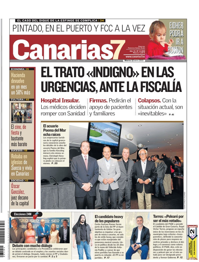 Portada Canarias7 12-05-2015