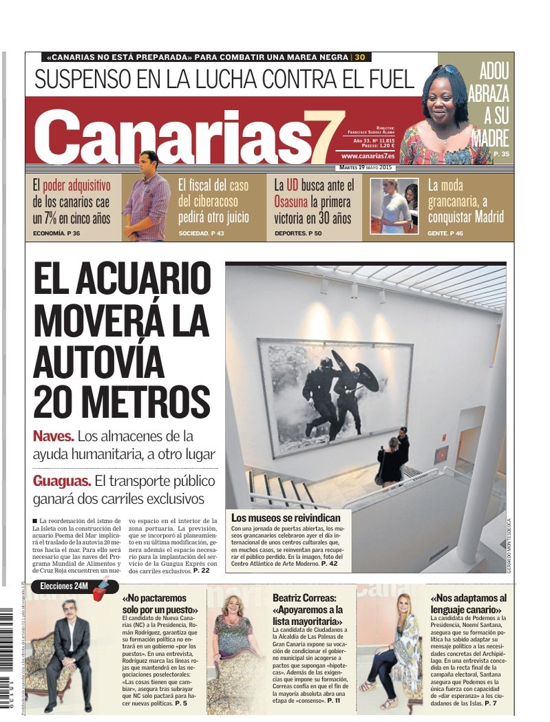 Portada Canarias7 19-05-2015