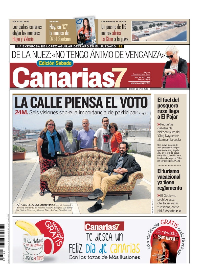 Portada Canarias7 23-05-2015