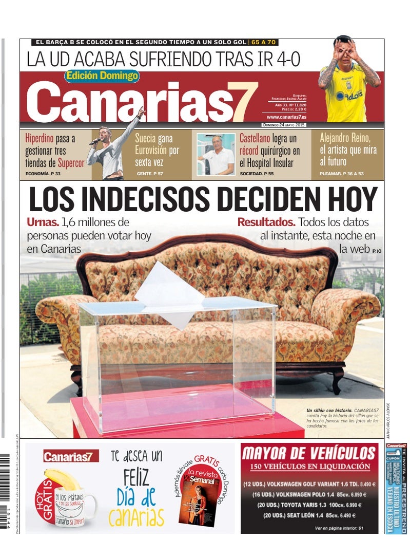 Portada Canarias7 24-05-2015