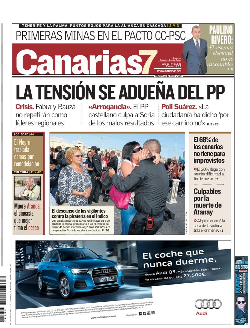 Portada Canarias7 27-05-2015