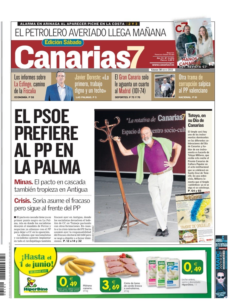 Portada Canarias7 30-05-2015