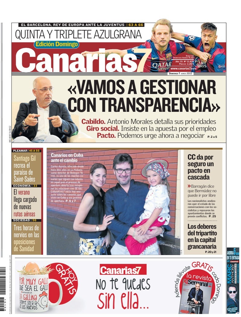 Portada Canarias7 07-06-2015