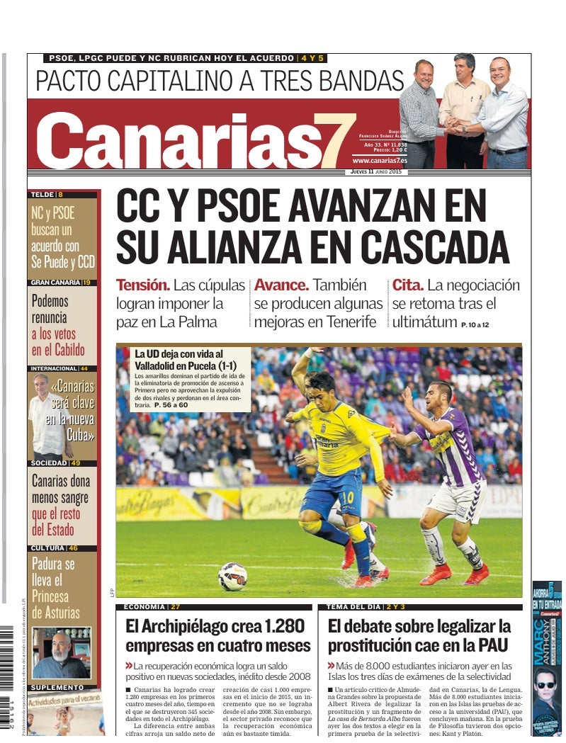 Portada Canarias7 11-06-2015