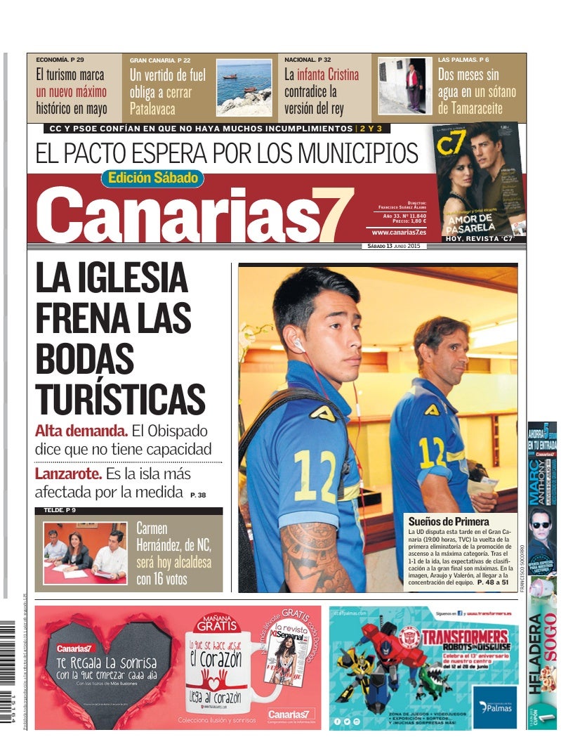 Portada Canarias7 13-06-2015