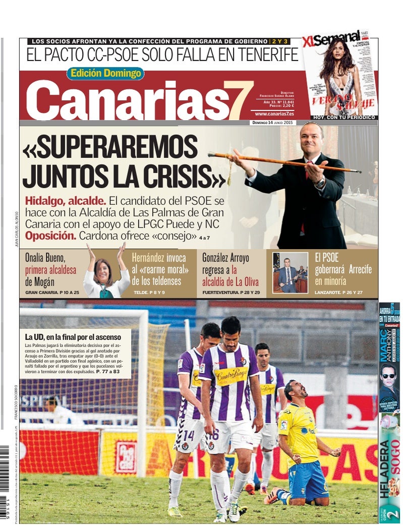 Portada Canarias7 14-06-2015