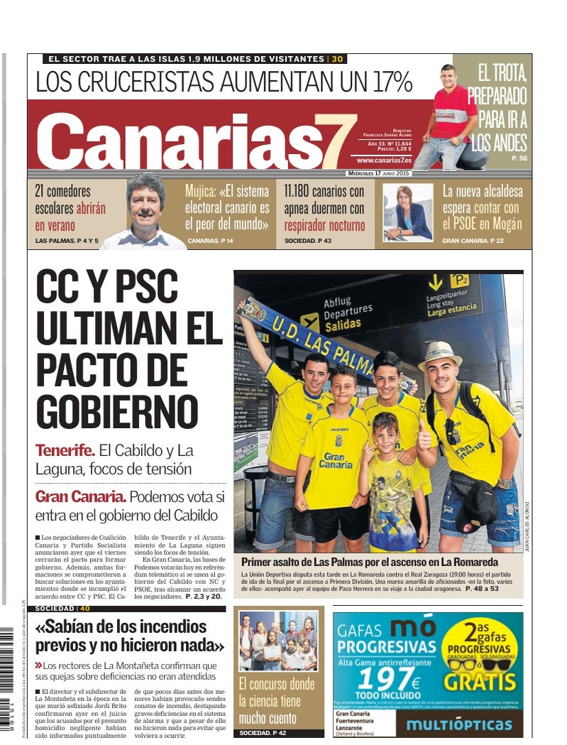 Portada Canarias7 17-06-2015