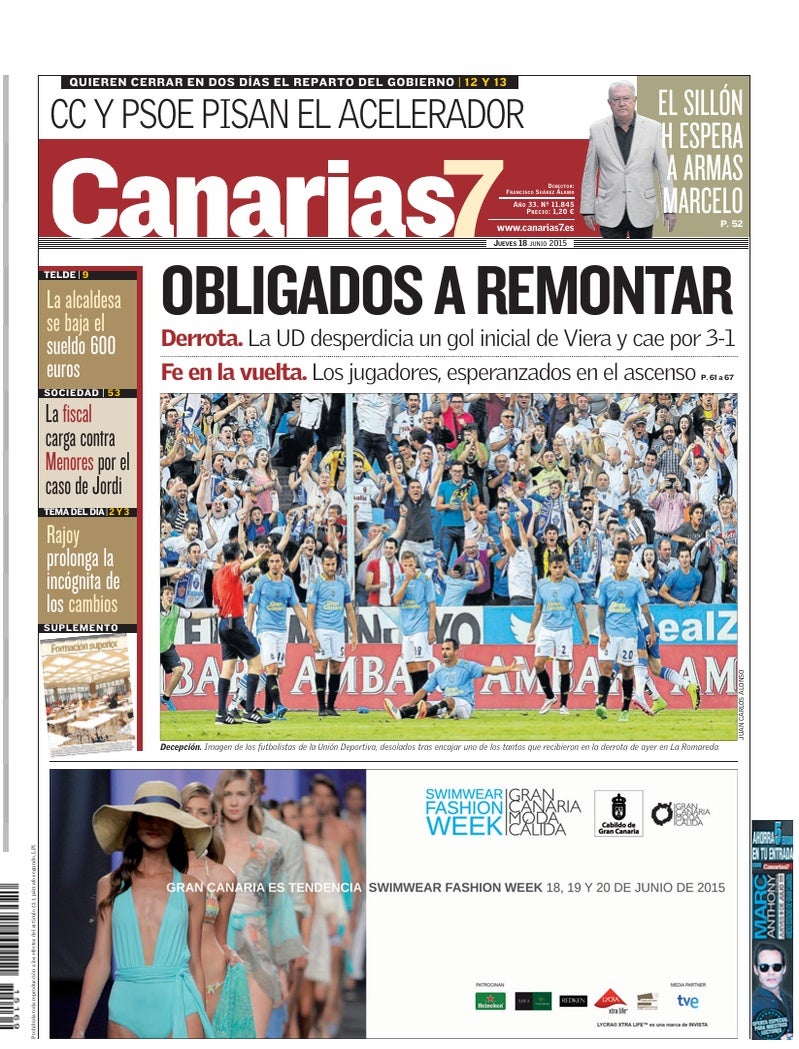 Portada Canarias7 18-06-2015