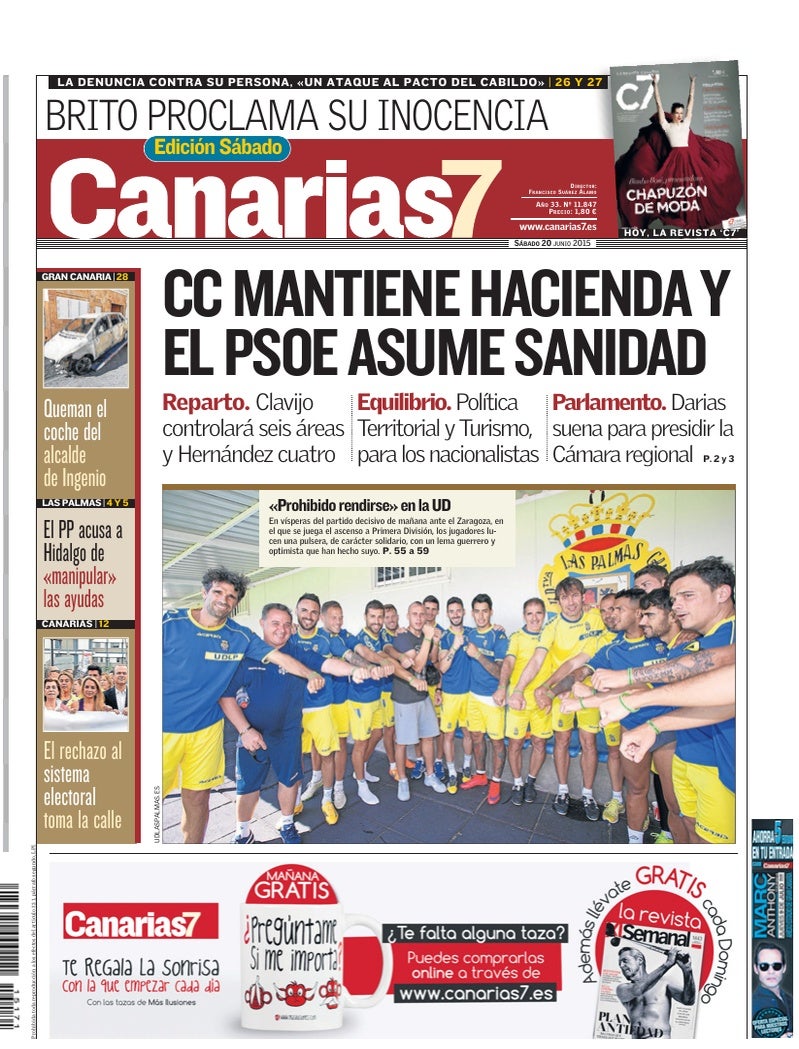Portada Canarias7 20-06-2015