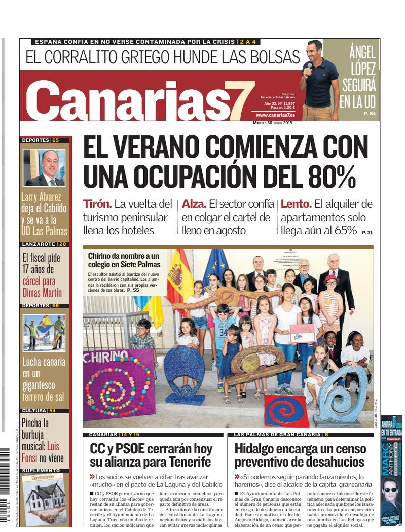 Portada Canarias7 30-06-2015