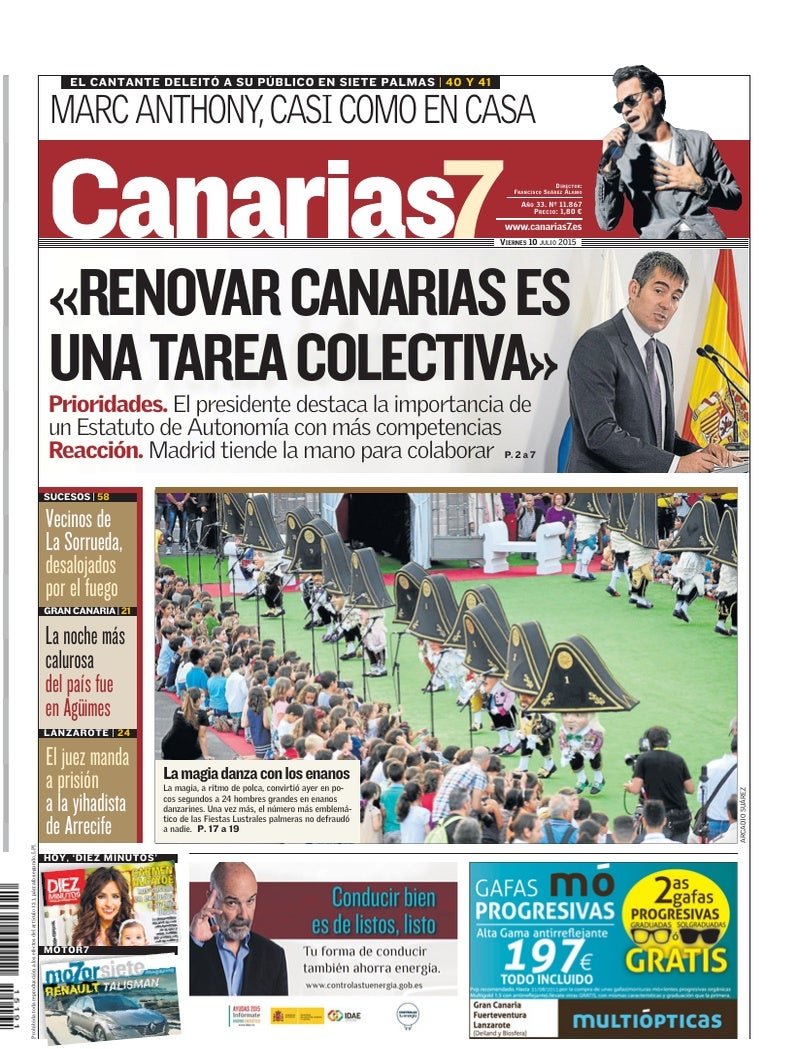 Portada Canarias7 10-07-2015