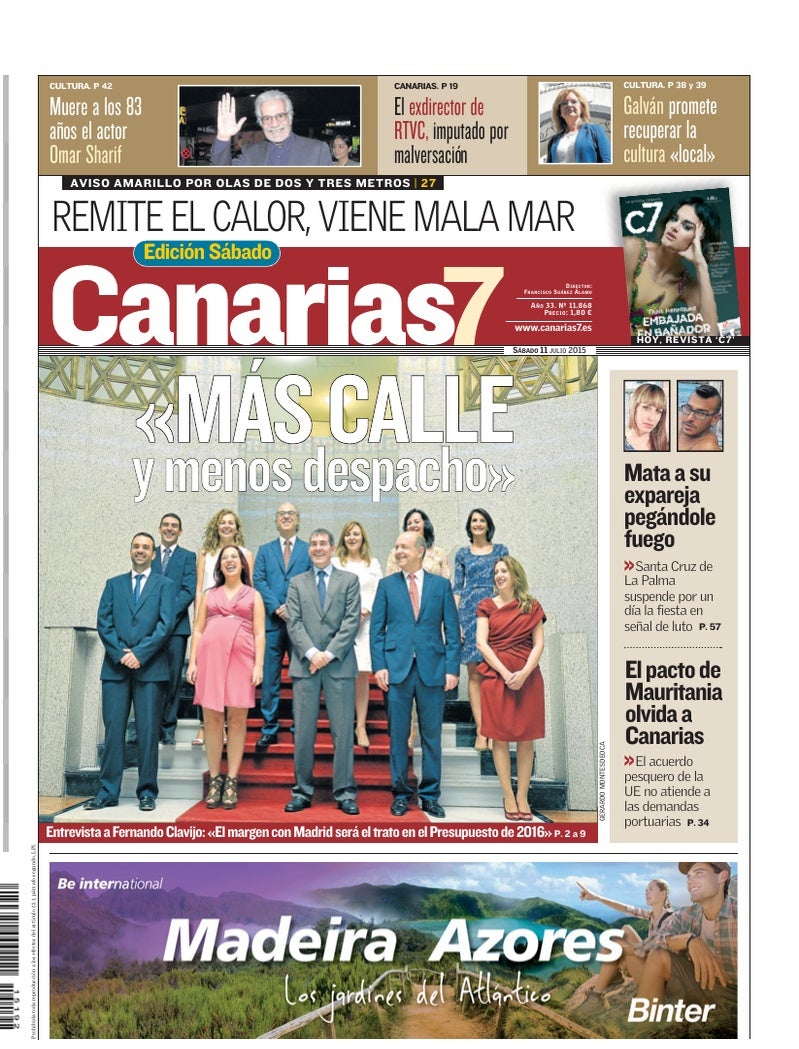 Portada Canarias7 11-07-2015