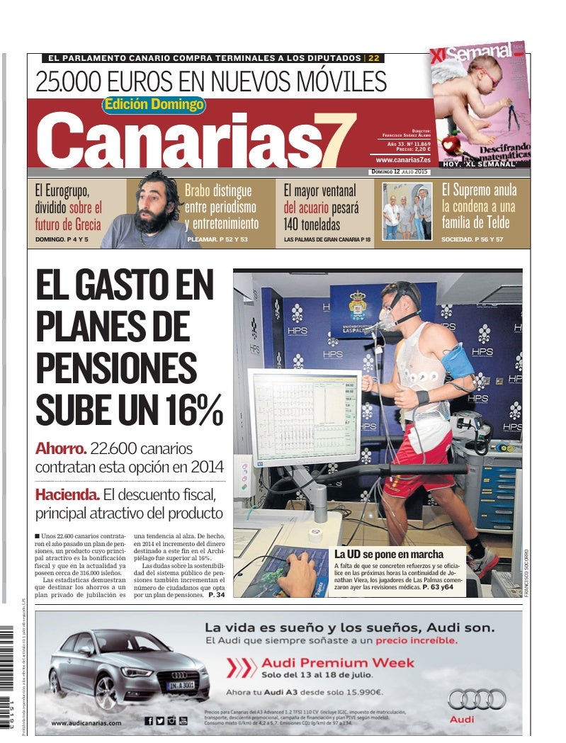 Portada Canarias7 12-07-2015